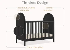 Baby Cribs*Delta Children Eloise 4-in-1 Convertible Crib Midnight Grey (1360)