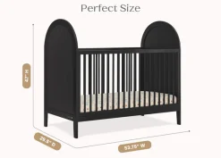 Baby Cribs*Delta Children Eloise 4-in-1 Convertible Crib Midnight Grey (1360)