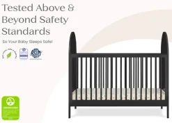 Baby Cribs*Delta Children Eloise 4-in-1 Convertible Crib Midnight Grey (1360)