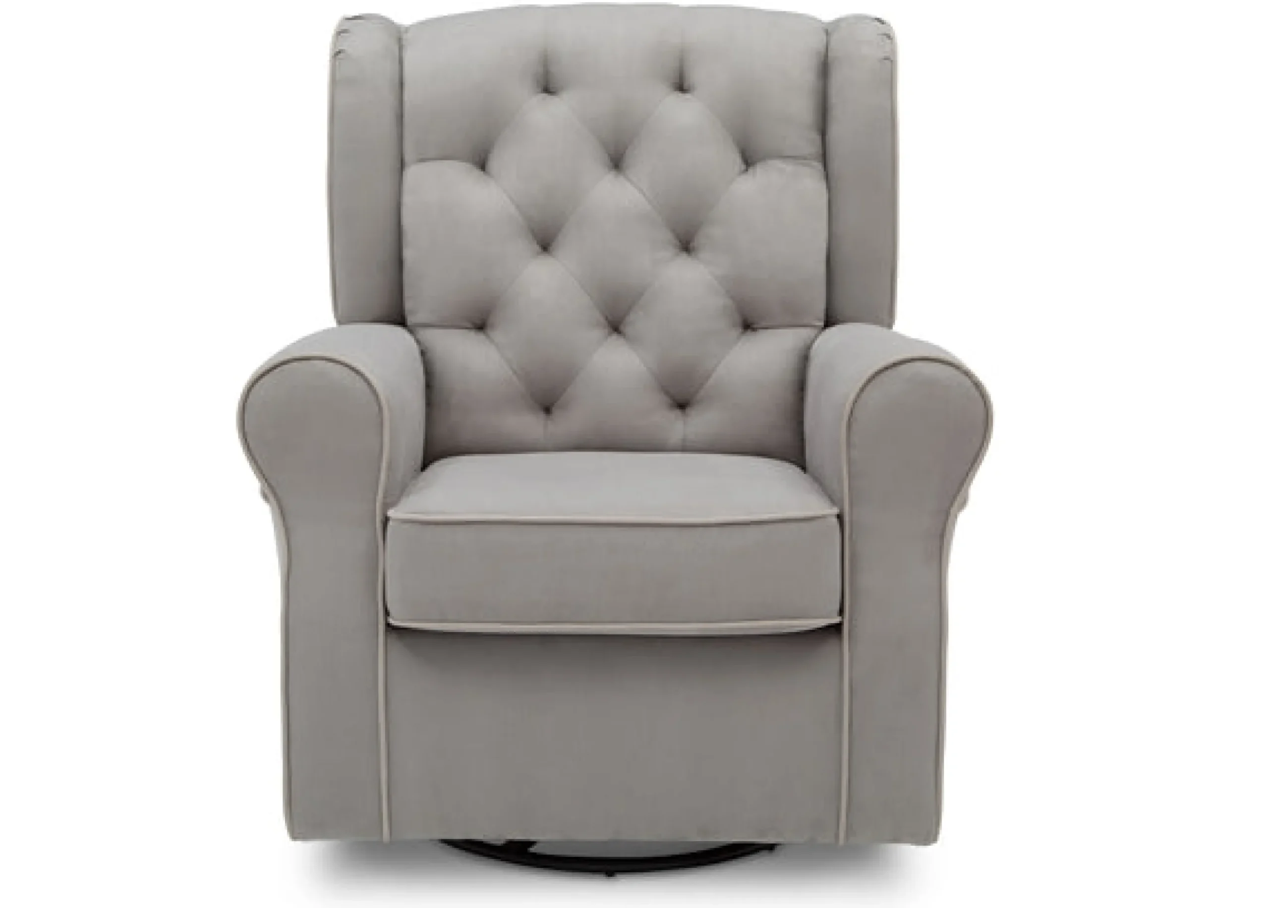 Gliders & Recliners*Delta Children Emerson Nursery Glider Swivel Rocker Chair Dove Grey with Soft Grey (036)