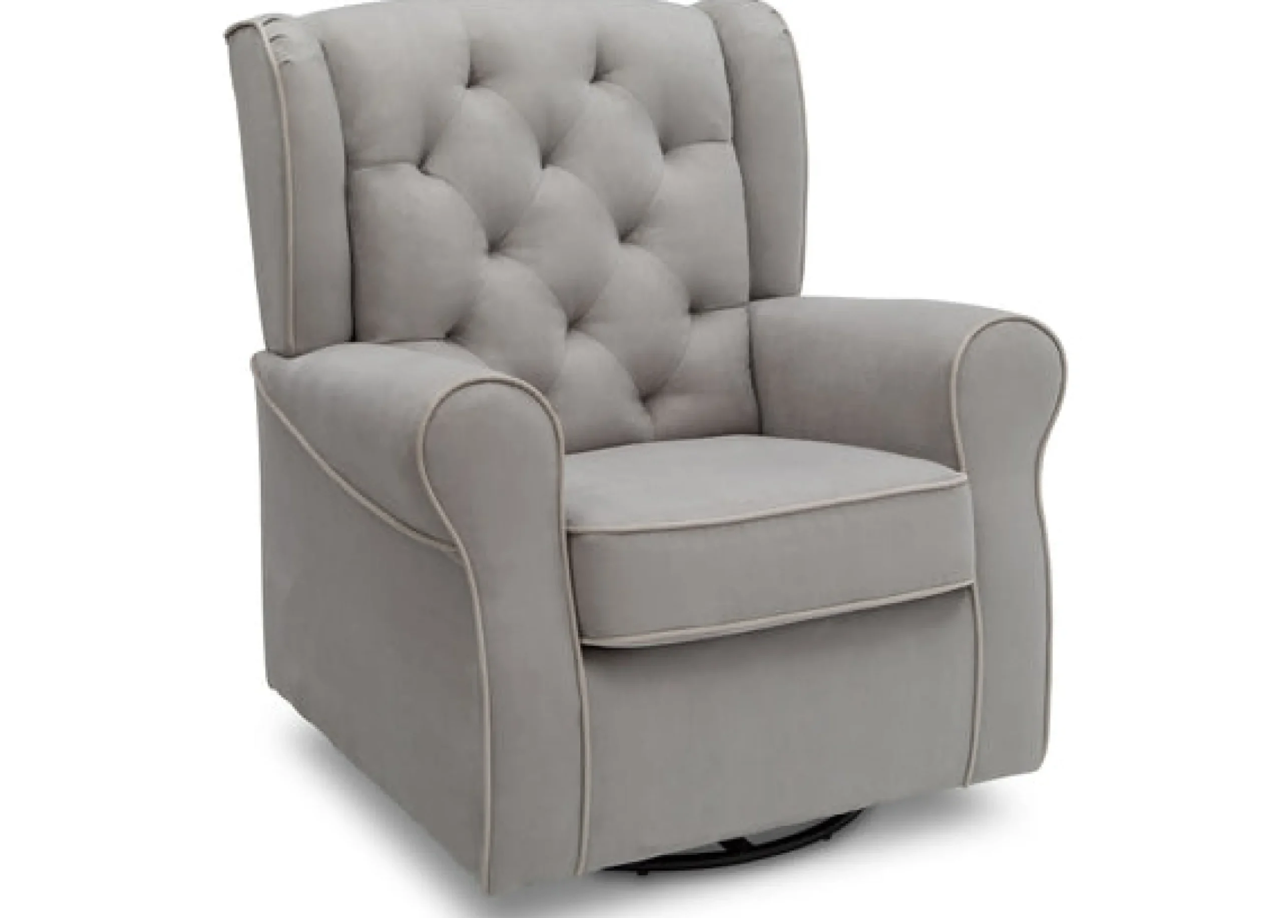 Gliders & Recliners*Delta Children Emerson Nursery Glider Swivel Rocker Chair Dove Grey with Soft Grey (036)