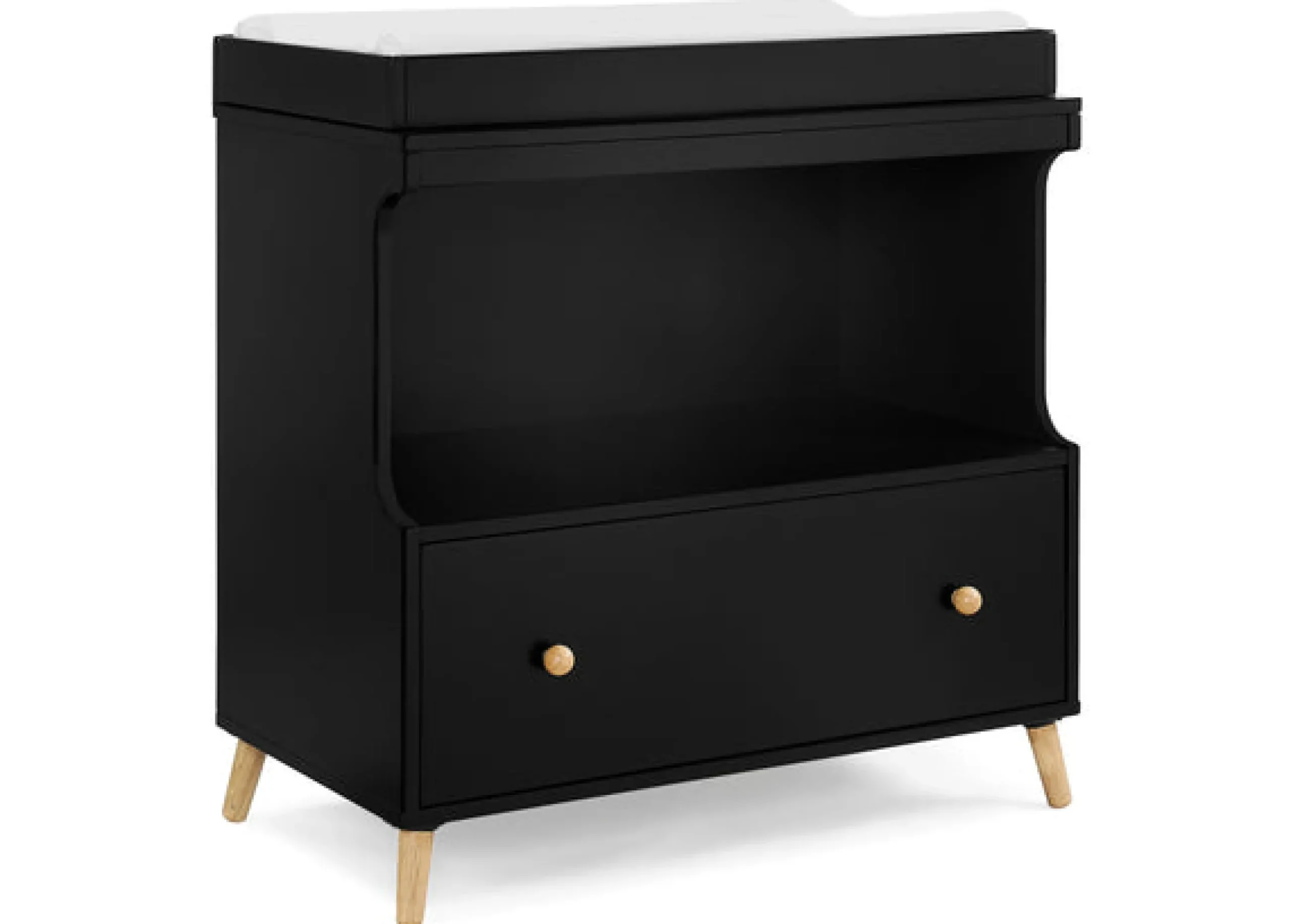 Dressers & Changing Tables|Dressers*Delta Children Essex Convertible Changing Table with Drawer Ebony with Natural (1482)
