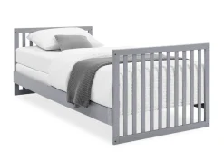 Baby Cribs*Delta Children Essex Convertible Mini Baby Crib with 2.75-Inch Mattress, Greenguard Gold Certified Grey with Natural (1359)