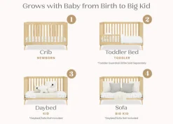 Baby Cribs*Delta Children Essex 4-in-1 Convertible Crib Natural (746)