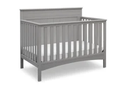 Baby Cribs*Delta Children Fancy 4-in-1 Convertible Crib Grey (026)