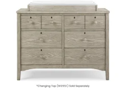 Dressers & Changing Tables|Dressers*Delta Children Farmhouse 6 Drawer Dresser with Interlocking Drawers Textured Limestone (1340)