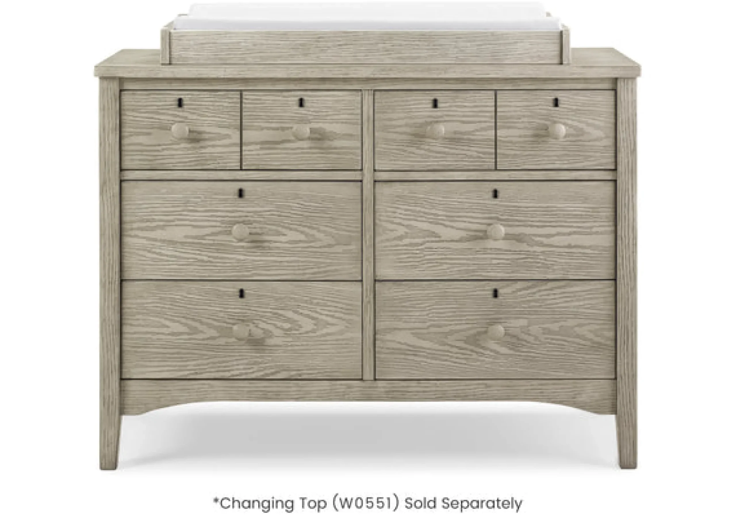Dressers & Changing Tables|Dressers*Delta Children Farmhouse 6 Drawer Dresser with Interlocking Drawers Textured Limestone (1340)