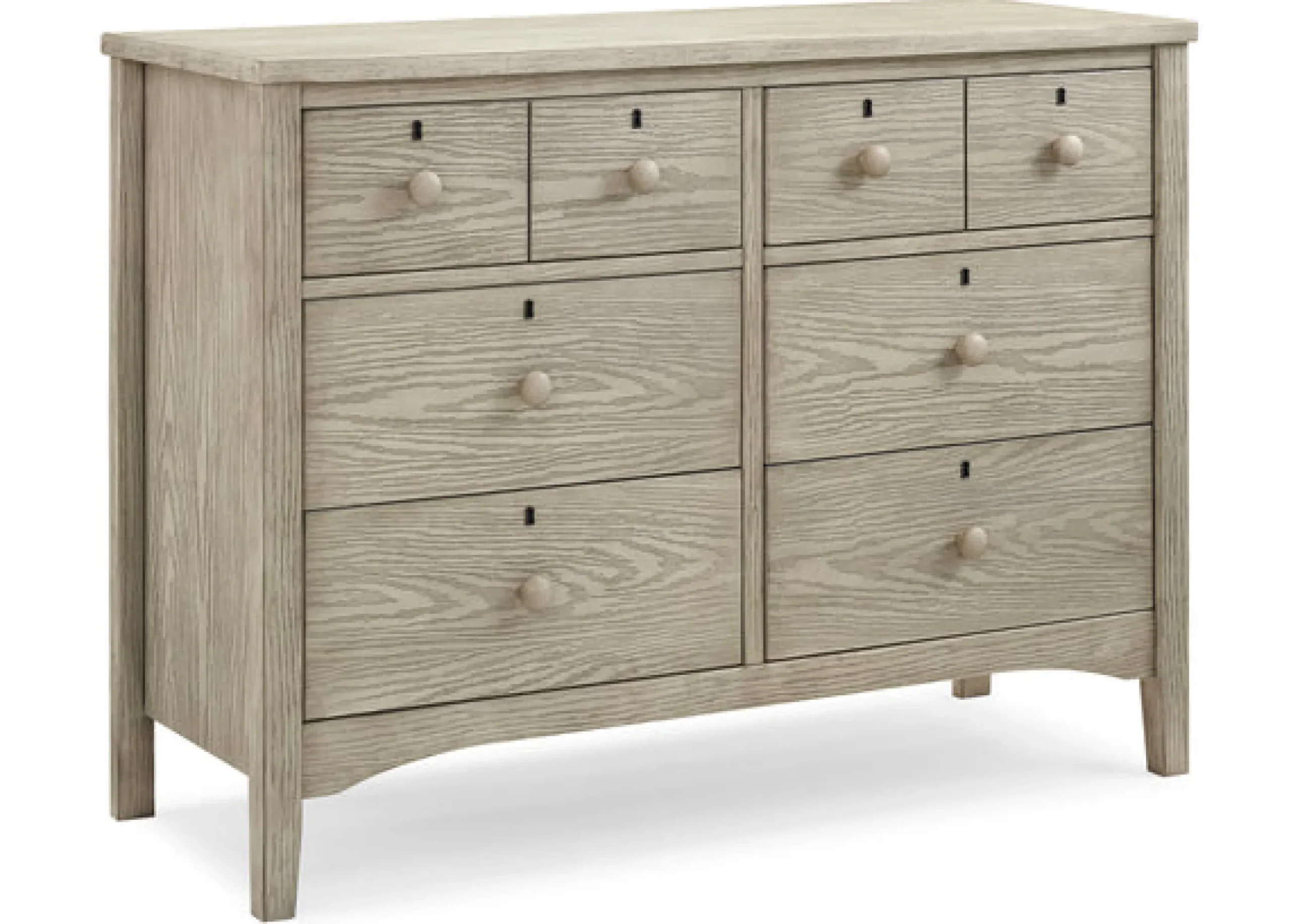 Dressers & Changing Tables|Dressers*Delta Children Farmhouse 6 Drawer Dresser with Interlocking Drawers Textured Limestone (1340)