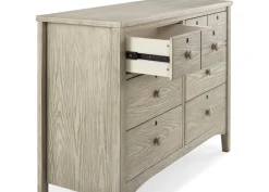 Dressers & Changing Tables|Dressers*Delta Children Farmhouse 6 Drawer Dresser with Interlocking Drawers Textured Limestone (1340)