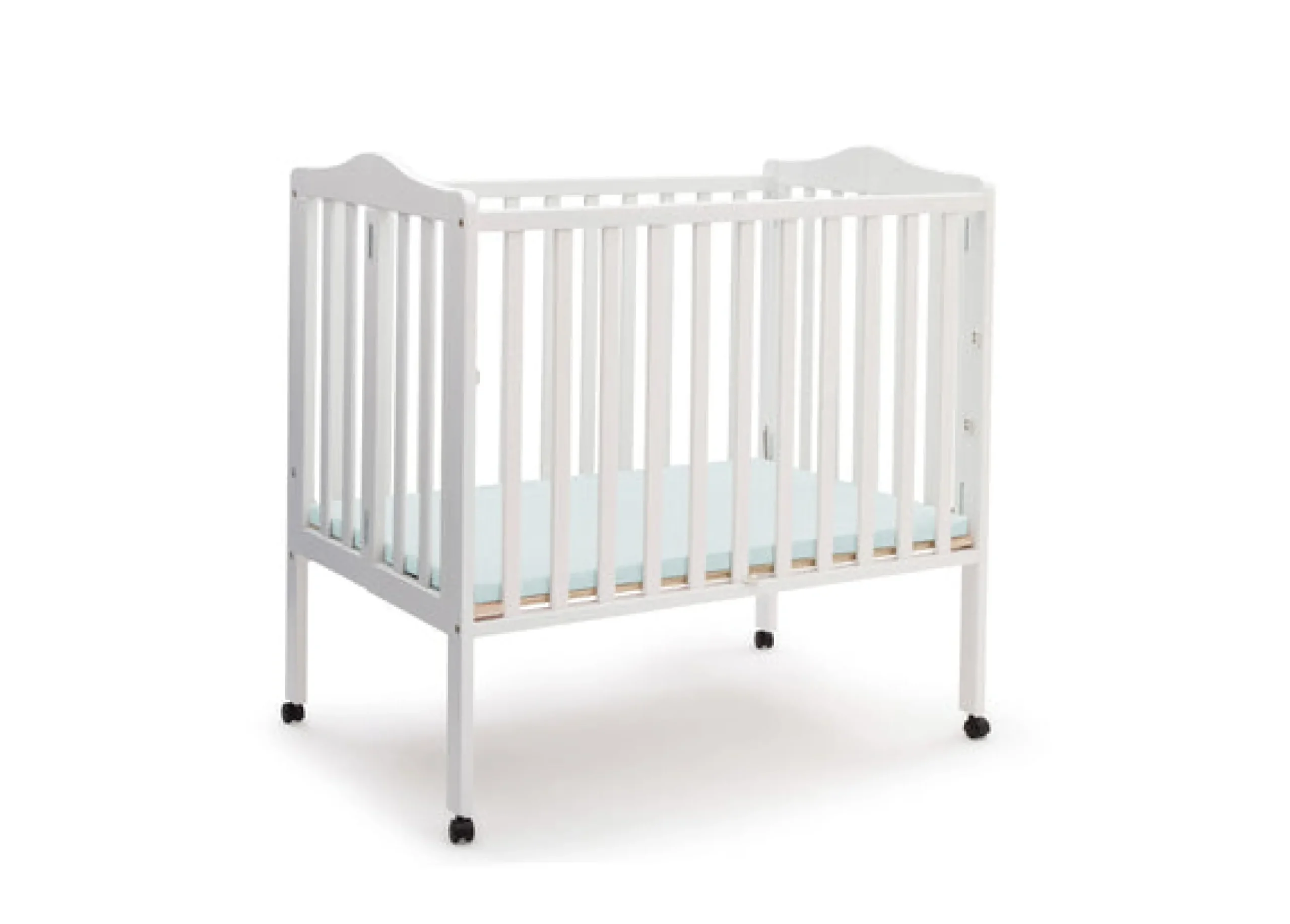 Baby Cribs*Delta Children Folding Portable Mini Baby Crib with 1.5-inch Mattress White (100)