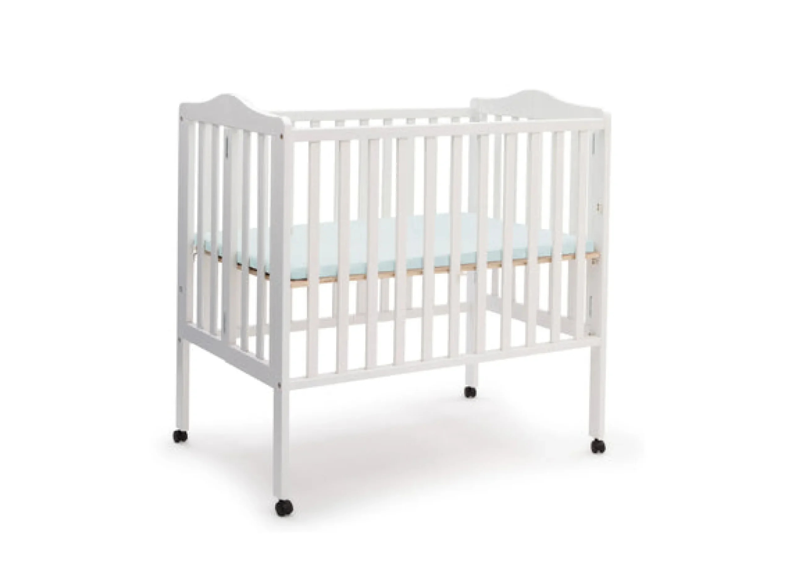 Baby Cribs*Delta Children Folding Portable Mini Baby Crib with 1.5-inch Mattress White (100)