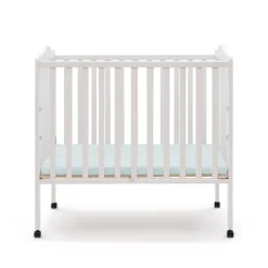 Baby Cribs*Delta Children Folding Portable Mini Baby Crib with 1.5-inch Mattress White (100)