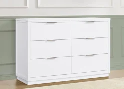 Dressers & Changing Tables|Dressers*Delta Children Forever 6 Drawer Dresser with Interlocking Drawers - Classic Collection Bianca White (130)