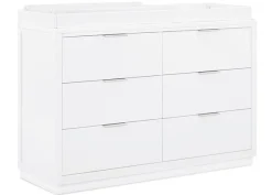 Dressers & Changing Tables|Dressers*Delta Children Forever 6 Drawer Dresser with Interlocking Drawers - Classic Collection Bianca White (130)