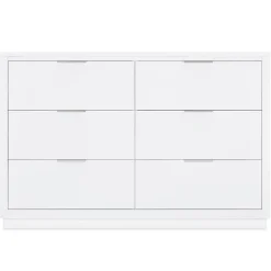 Dressers & Changing Tables|Dressers*Delta Children Forever 6 Drawer Dresser with Interlocking Drawers - Classic Collection Bianca White (130)