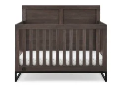 Baby Cribs*Simmons Kids Foundry 6-in-1 Convertible Crib Rustic Grey with Matte Black (1469)