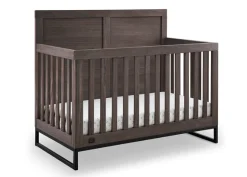 Baby Cribs*Simmons Kids Foundry 6-in-1 Convertible Crib Rustic Grey with Matte Black (1469)