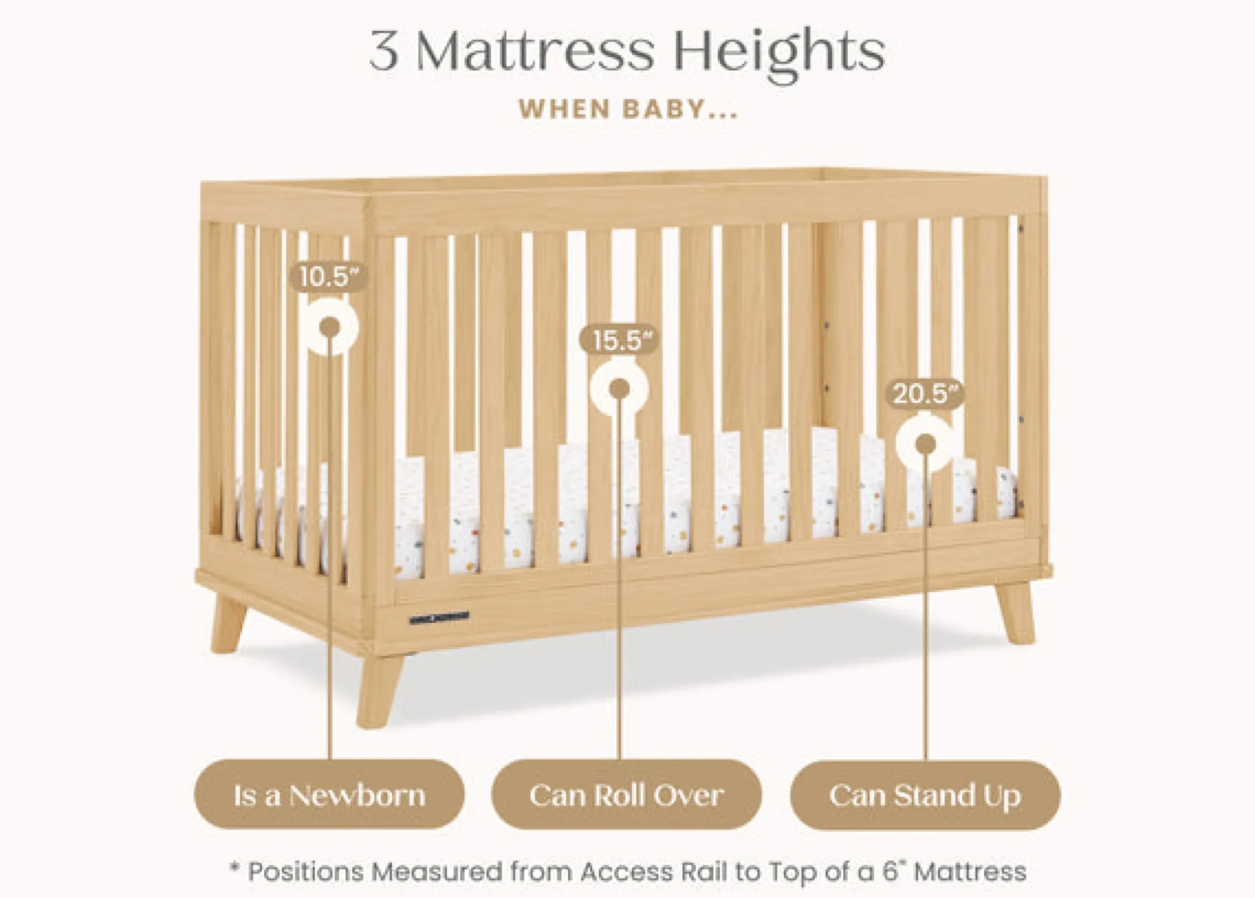 Baby Cribs*Delta Children Frankie 4-in-1 Convertible Crib Natural (746)