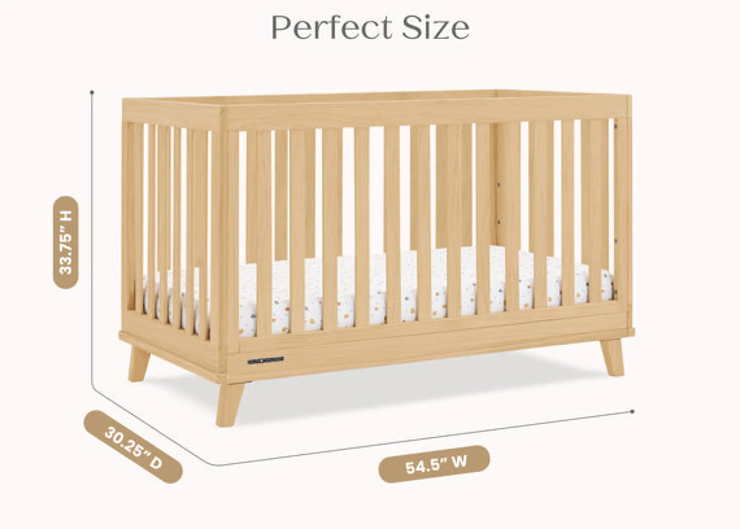 Baby Cribs*Delta Children Frankie 4-in-1 Convertible Crib Natural (746)