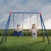 Swings & Swing Sets*Delta Children FunZone Outdoor Metal 2-Piece Swing Set - Includes 1 Swing and 1 Disc/Saucer Swing