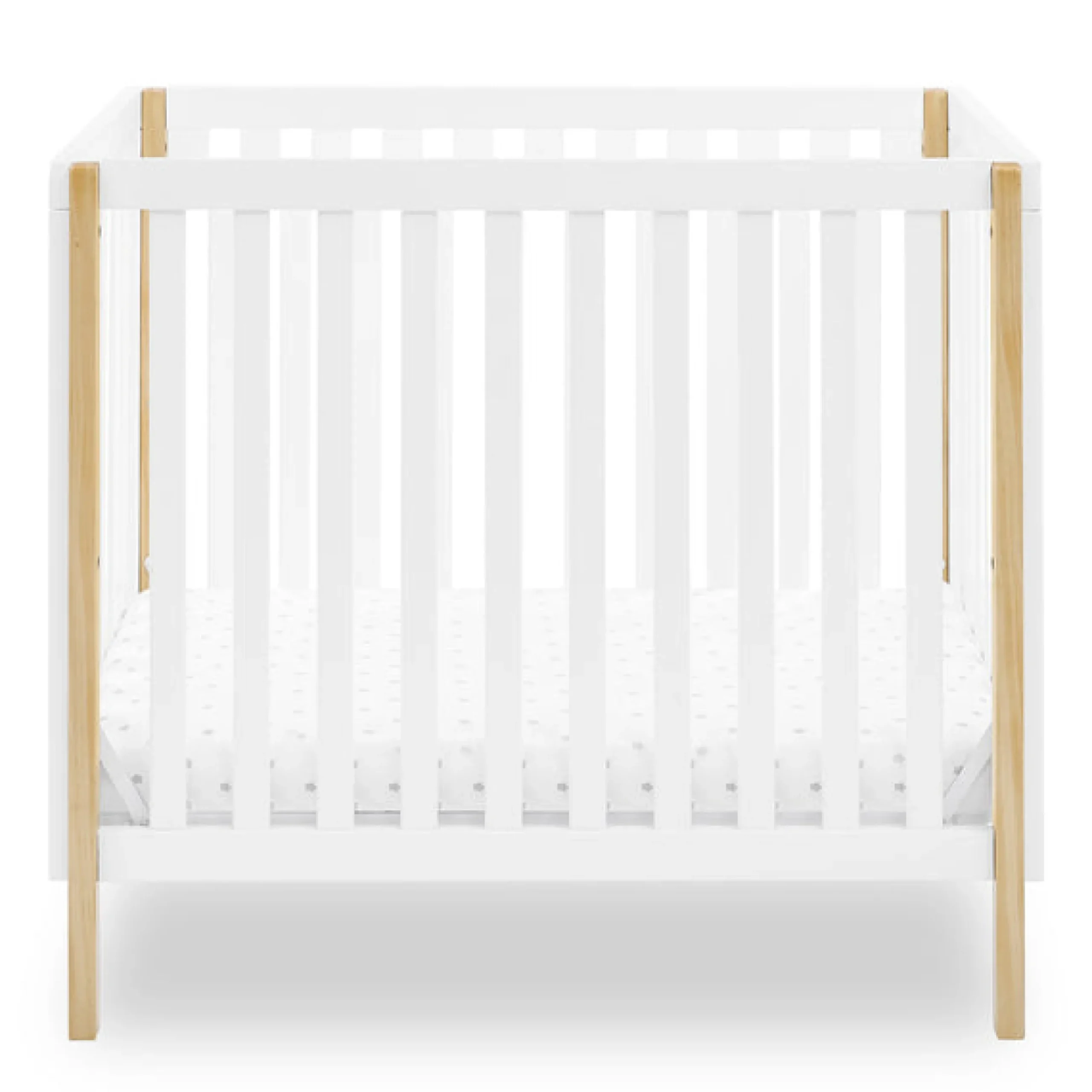 Baby Cribs*Delta Children Gio Mini Crib with 2.75-Inch Mattress Bianca White with Natural (123)