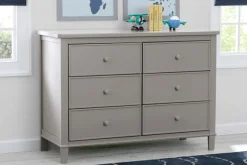 Dressers & Changing Tables|Dressers*Delta Children Haven 6 Drawer Dresser with Interlocking Drawers Grey (026)