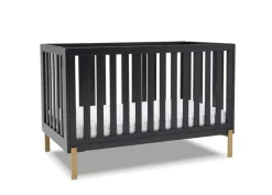Baby Cribs*Delta Children Hendrix 4-in-1 Convertible Crib Midnight Grey with Metal (1361)