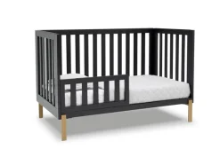 Baby Cribs*Delta Children Hendrix 4-in-1 Convertible Crib Midnight Grey with Metal (1361)
