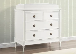 Dressers & Changing Tables|Dressers*Delta Children Heritage 4 Drawer Dresser with Changing Top and Interlocking Drawers