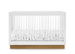 Baby Cribs*Delta Children James Acrylic 4-in-1 Convertible Crib Bianca White with Acorn (1509)