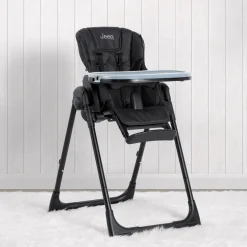 High Chairs & Boosters*Jeep Classic Black Convertible 2-in-1 High Chair for Babies and Toddlers with Adjustable Height, Recline & Footrest