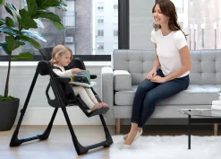 High Chairs & Boosters*Jeep Classic Black Convertible 2-in-1 High Chair for Babies and Toddlers with Adjustable Height, Recline & Footrest