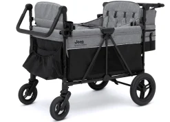 Wagons*Jeep Wrangler Deluxe 4 Seater Stroller Wagon with Cooler Bag