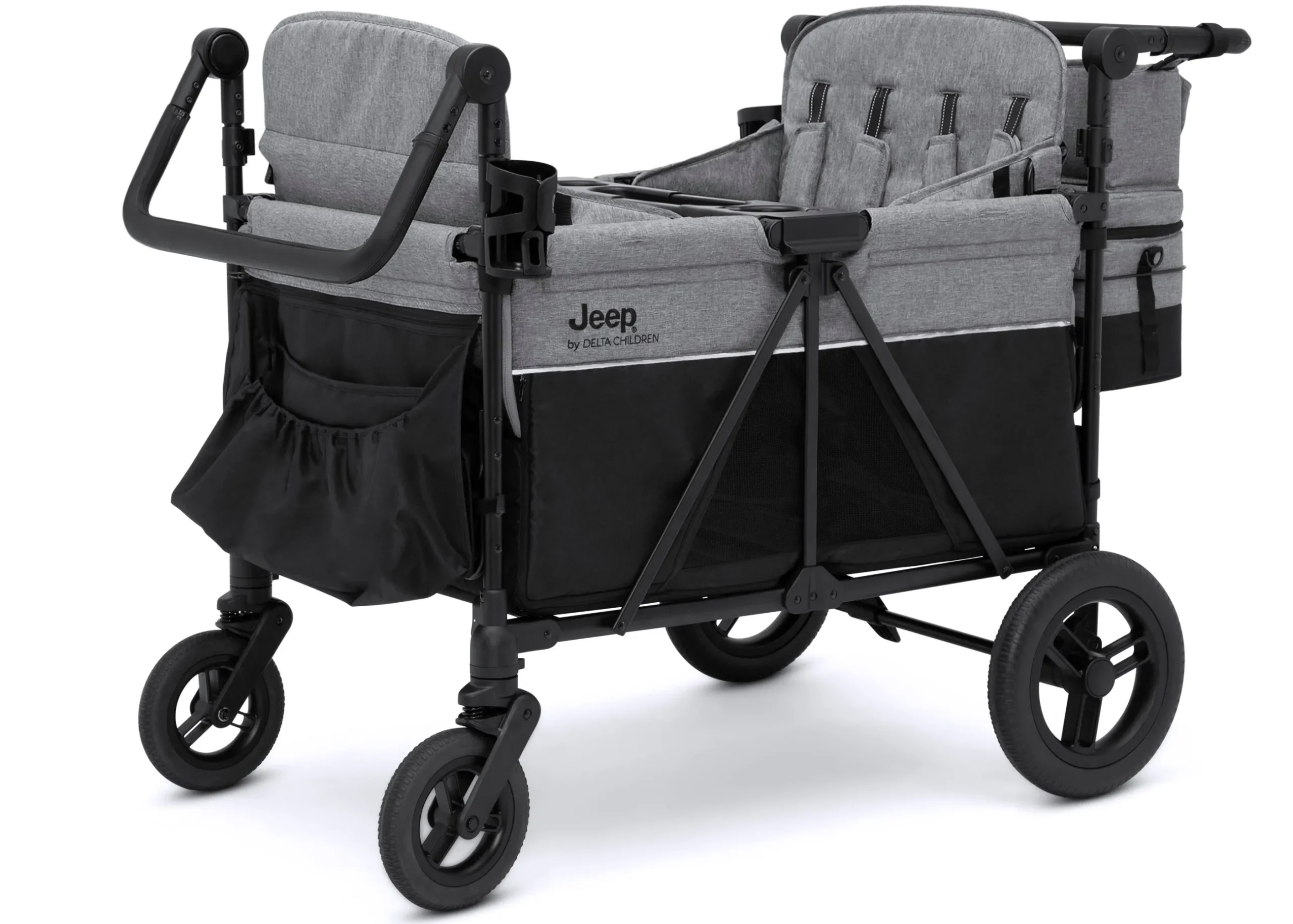 Wagons*Jeep Wrangler Deluxe 4 Seater Stroller Wagon with Cooler Bag