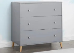 Dressers & Changing Tables|Dressers*Delta Children Jordan 3 Drawer Dresser Grey with Natural (1359)