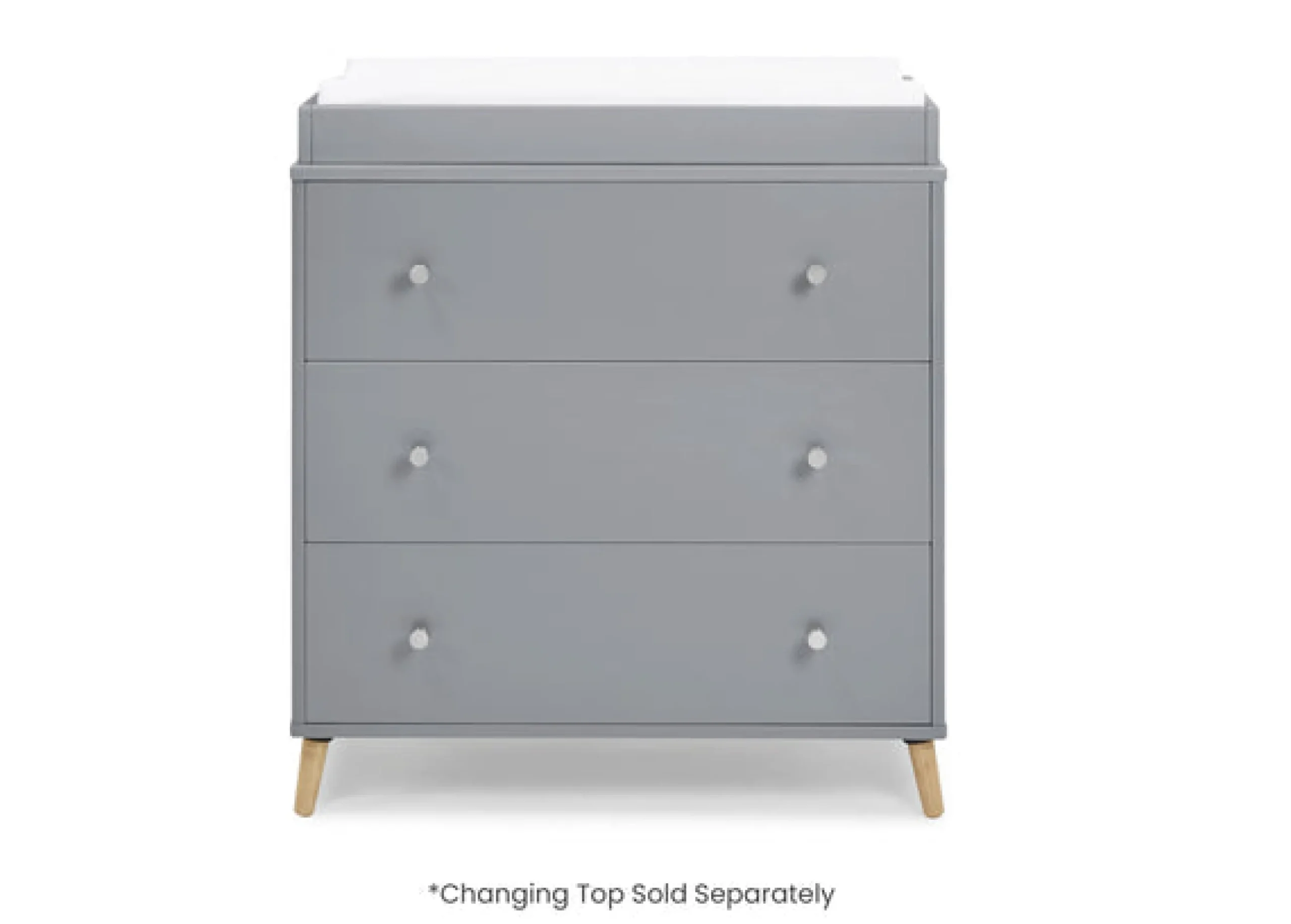 Dressers & Changing Tables|Dressers*Delta Children Jordan 3 Drawer Dresser Grey with Natural (1359)