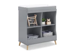 Dressers & Changing Tables|Dressers*Delta Children Jordan Storage Changing Table Grey with Natural (1359)