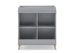 Dressers & Changing Tables|Dressers*Delta Children Jordan Storage Changing Table Grey with Natural (1359)
