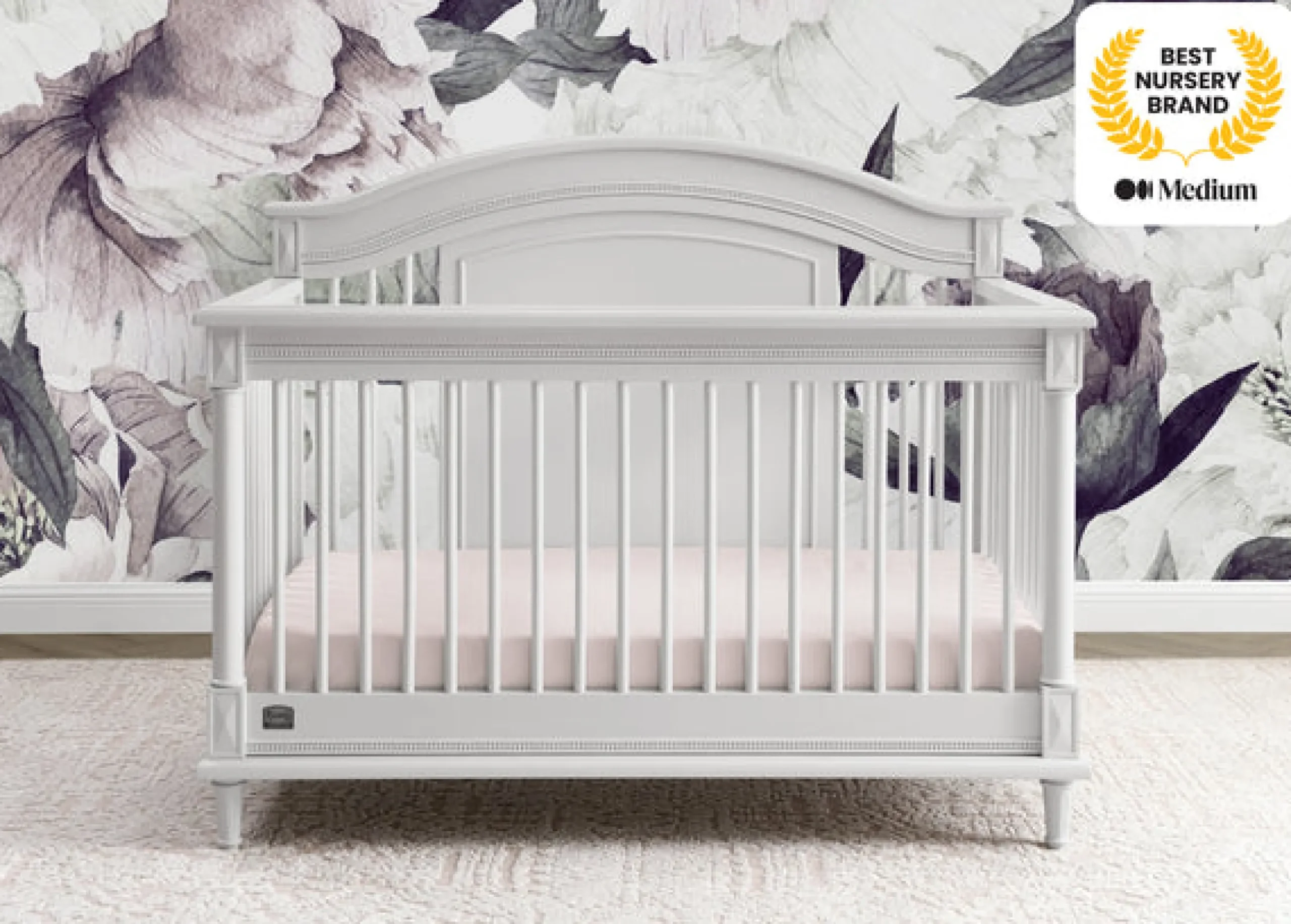 Baby Cribs*Simmons Kids Juliette 6-in-1 Convertible Crib Moonstruck Grey (1351)