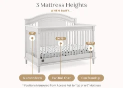 Baby Cribs*Simmons Kids Juliette 6-in-1 Convertible Crib Moonstruck Grey (1351)