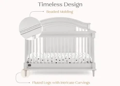 Baby Cribs*Simmons Kids Juliette 6-in-1 Convertible Crib Moonstruck Grey (1351)