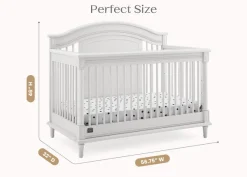 Baby Cribs*Simmons Kids Juliette 6-in-1 Convertible Crib Moonstruck Grey (1351)