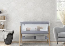 Bassinets|Bassinets*Simmons Kids Koi by the Bed Bassinet with Natural Beechwood Legs