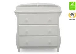 Dressers & Changing Tables|Dressers*Delta Children Lancaster 3 Drawer Dresser with Changing Top and Interlocking Drawers