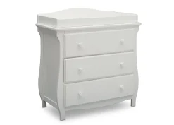 Dressers & Changing Tables|Dressers*Delta Children Lancaster 3 Drawer Dresser with Changing Top and Interlocking Drawers