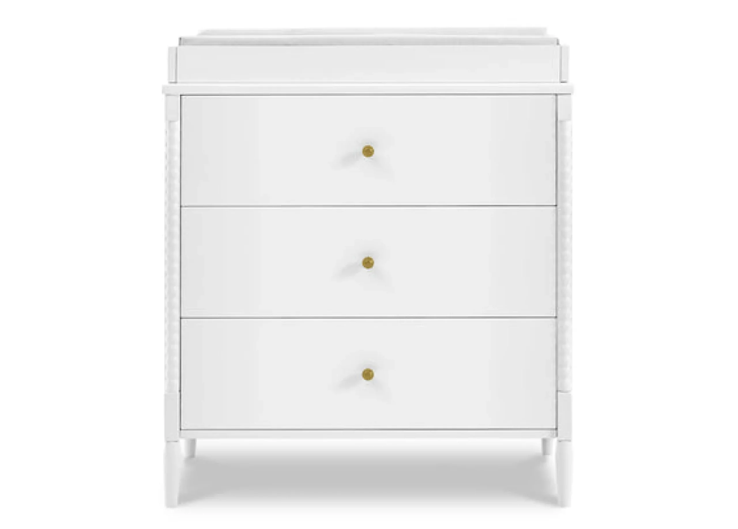 Dressers & Changing Tables|Dressers*Delta Children Lily 3 Drawer Dresser with Interlocking Drawers Bianca White (130)