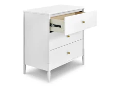 Dressers & Changing Tables|Dressers*Delta Children Lily 3 Drawer Dresser with Interlocking Drawers Bianca White (130)