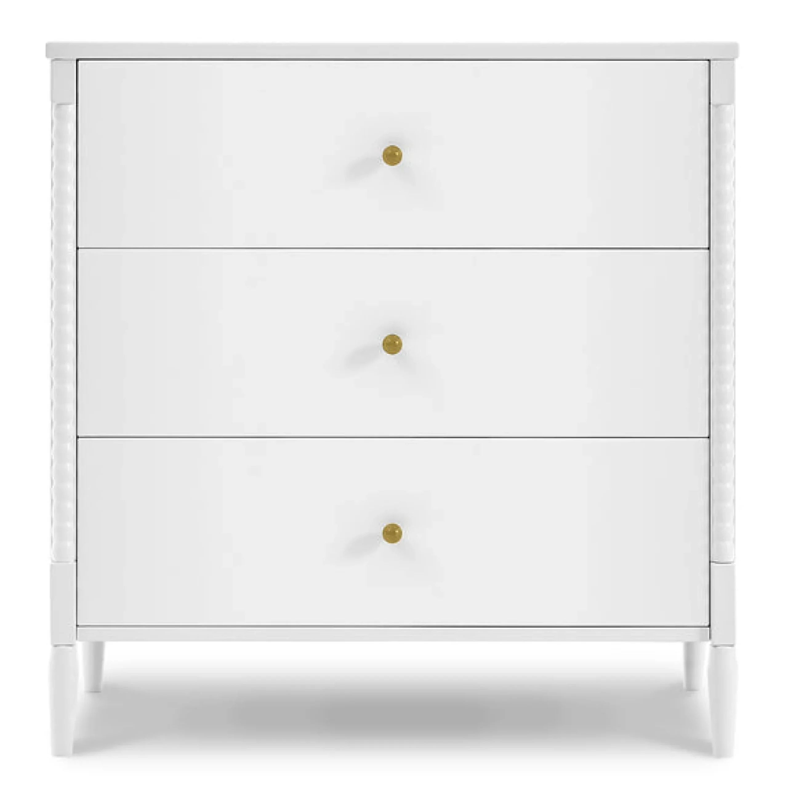 Dressers & Changing Tables|Dressers*Delta Children Lily 3 Drawer Dresser with Interlocking Drawers Bianca White (130)