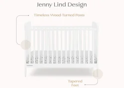 Baby Cribs*Delta Children Lily 4-in-1 Convertible Crib Bianca White (130)