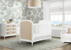 Baby Cribs*Delta Children Madeline 4-in-1 Convertible Crib Bianca White with Textured Almond (1508)